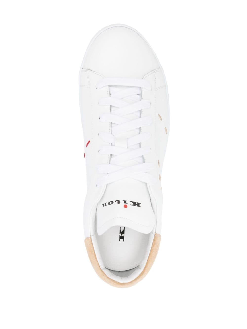White Leather Panelled Sneakers for Men - SS24