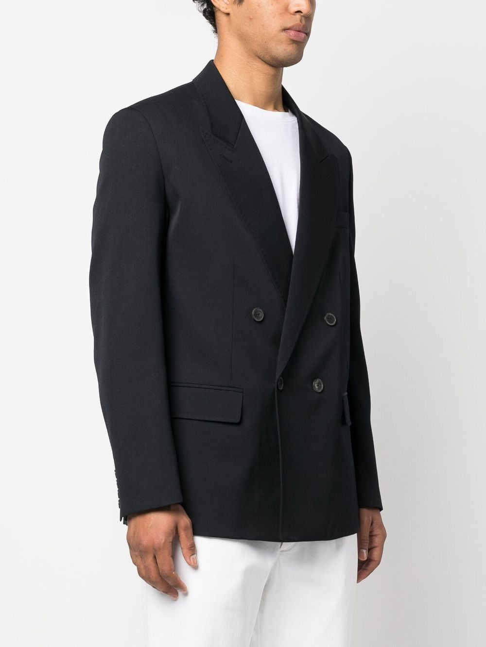 Men's Navy Blue Double-Breasted Jacket for SS23