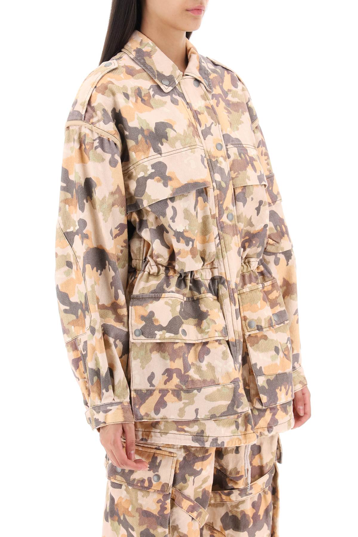 ISABEL MARANT Camouflage Cotton Jacket with Cargo-Inspired Design for Women - SS23 Collection