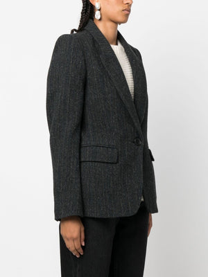 时尚黑色女士羊毛外套 - FW23系列