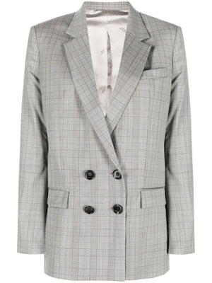 ISABEL MARANT Light Grey Wool Plaid Blazer for Women - Timeless Style for FW23