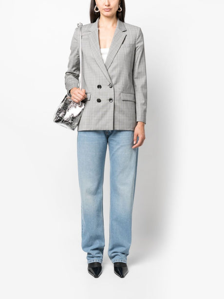 淺灰色羊毛格子西裝外套女款 - 超具搭配感的永恆風格 前年秋冬23年