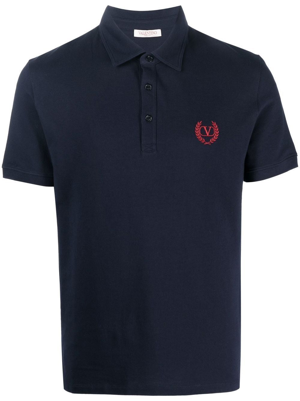 Navy Polo T-Shirt với Logo V thêu cho Nam - Bộ sưu tập SS23