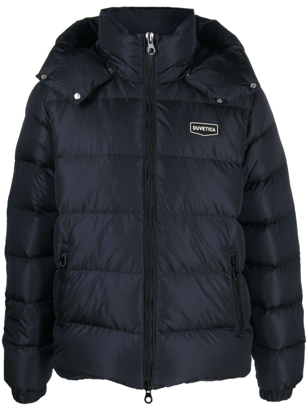DUVETICA Navy Blue Down Jacket with Hood for Men - FW23