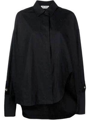 黑色棉质连衣裙，logo纽扣，超大尺寸