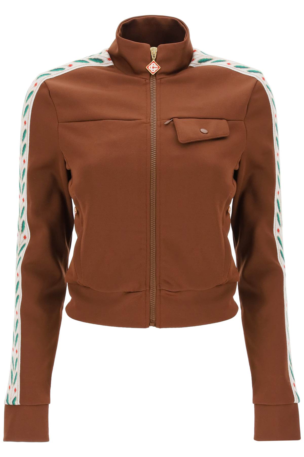 Casablanca Laurel Zip-Up Sweatshirt for Women - FW23 Brown