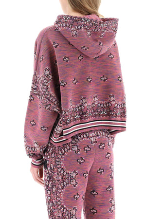 紫色村太空染带头织法女子短款卫衣-SS23系列