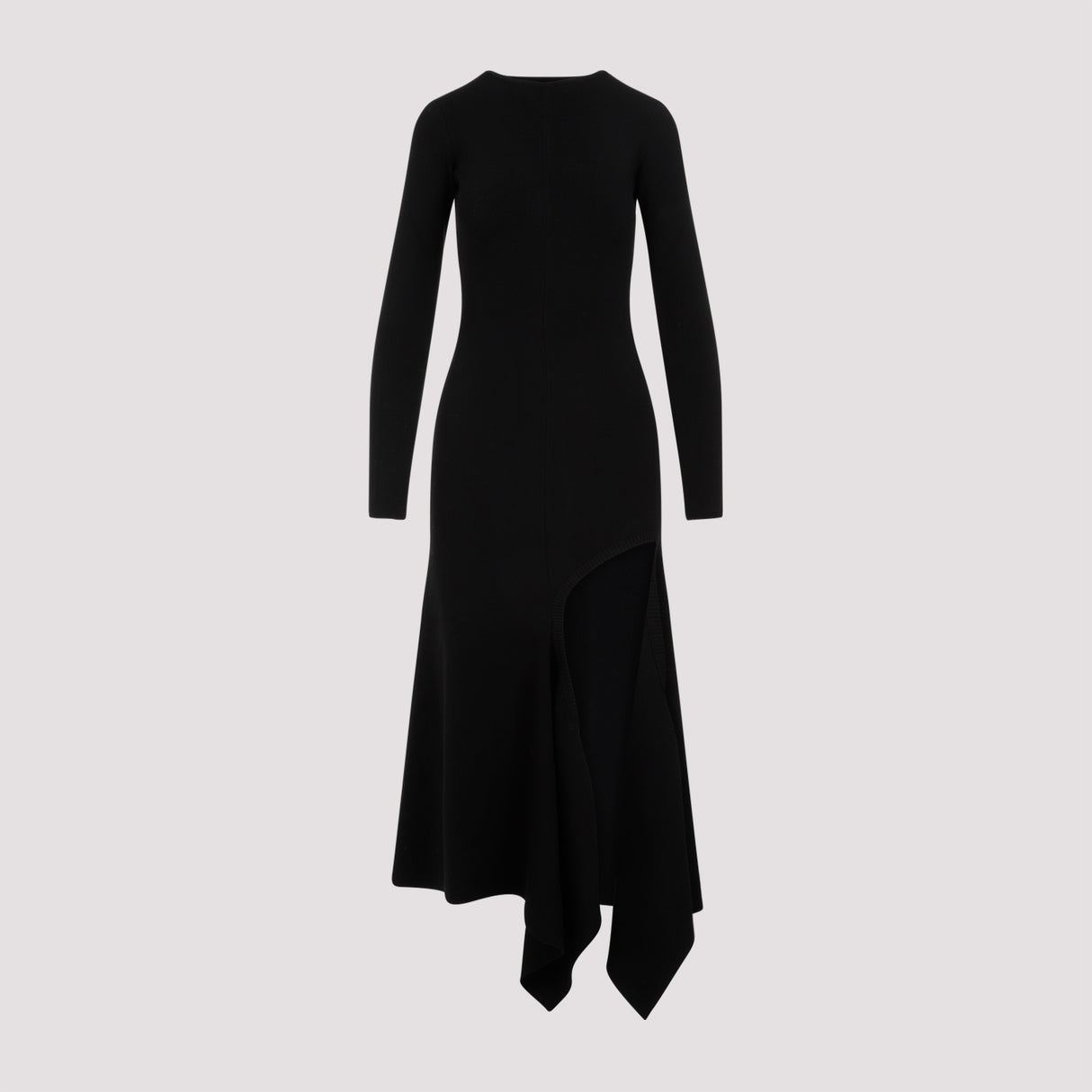 Váy cổ cao tay dài cho phụ nữ màu đen - Bộ sưu tập FW23