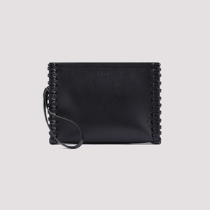 ETRO Classic Black Leather Pouch Handbag for Women