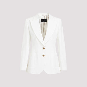 ETRO White Viscose Jacket for Women - SS24 Collection