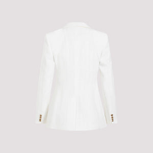 Áo khoác viscose trắng dành cho phụ nữ - SS24