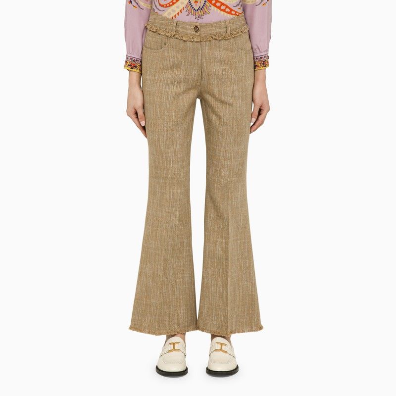 ETRO Beige Trumpet Trousers - SS24 Collection