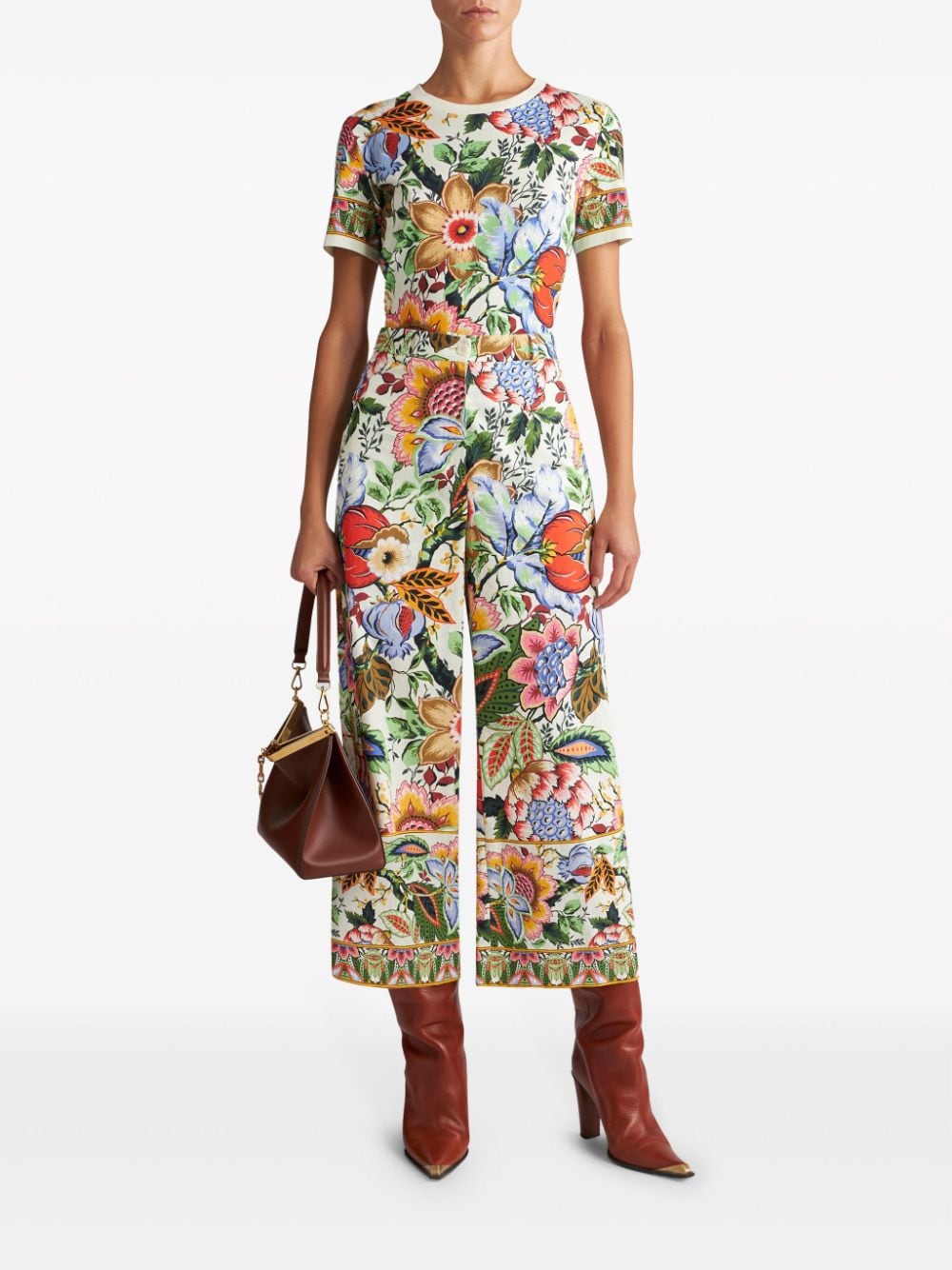 ETRO Floral Print Cotton Culottes for Women in Multicolor - SS24 Collection