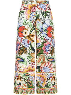 ETRO Floral Print Cotton Culottes for Women in Multicolor - SS24 Collection