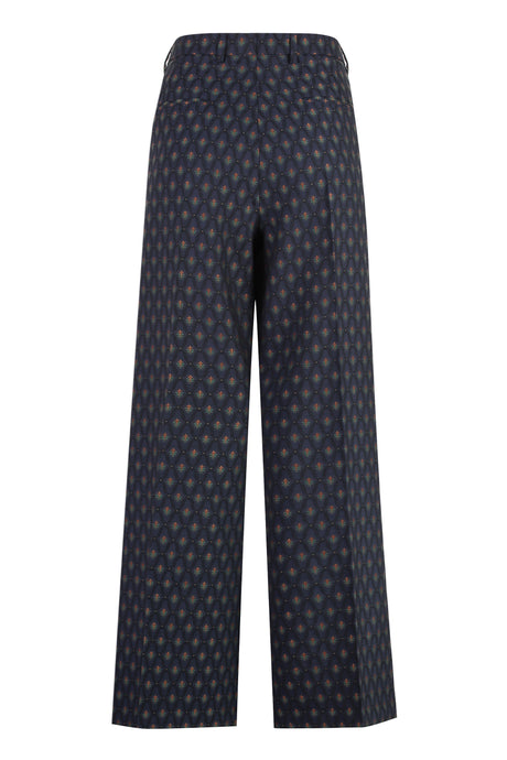 ETRO Luxurious Wool-Blend Jacquard Trousers