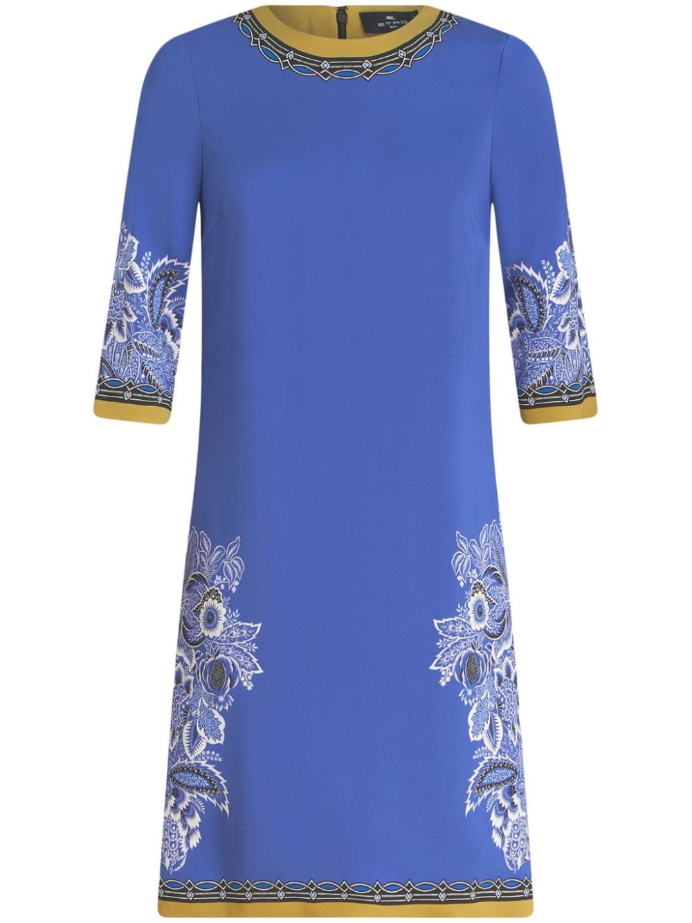 藍色花卉 Cady 連身裙 - 時尚優雅且多用途