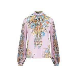 ETRO Silk Shirt for Women in Pink & Purple for SS24