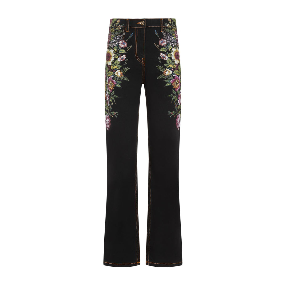 ETRO Black Cotton Jeans for Women - SS24 Collection