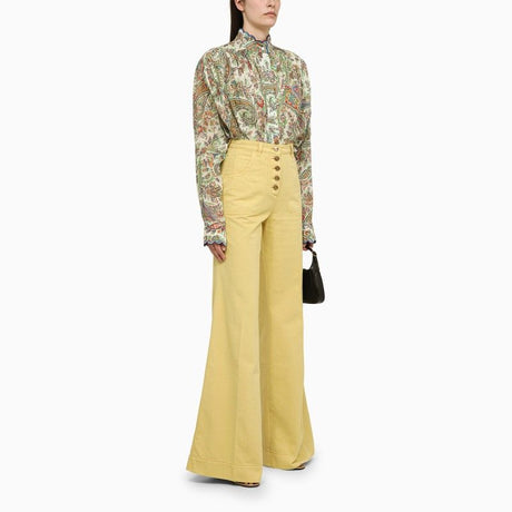 ETRO Blue High Waisted Flare Trousers for Women