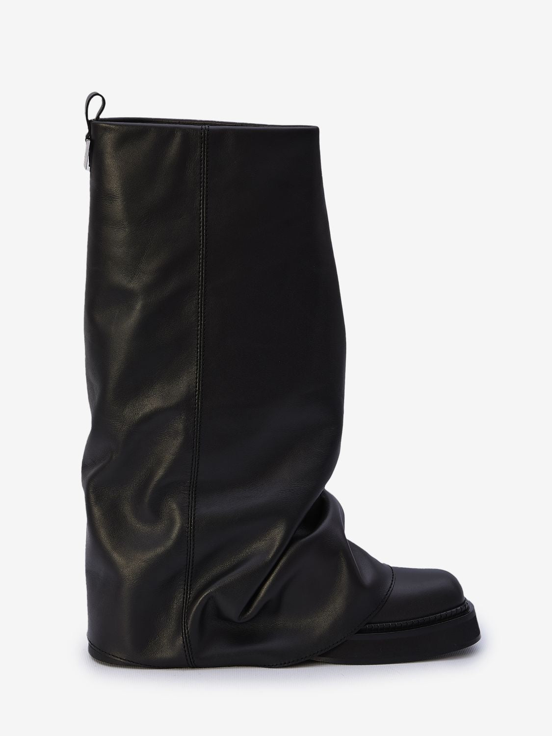 THE ATTICO Multi-Layer Black Calfskin Boots for Women SS24