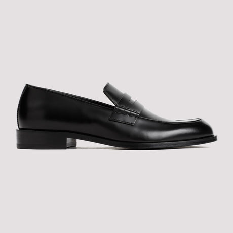 男士黑色牛皮马丁鞋-高质量牛皮乐福鞋 - SS24款式