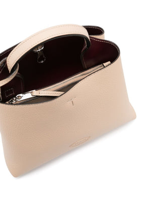 TOD'S T Timeless Micro Leather Handbag - Beige
