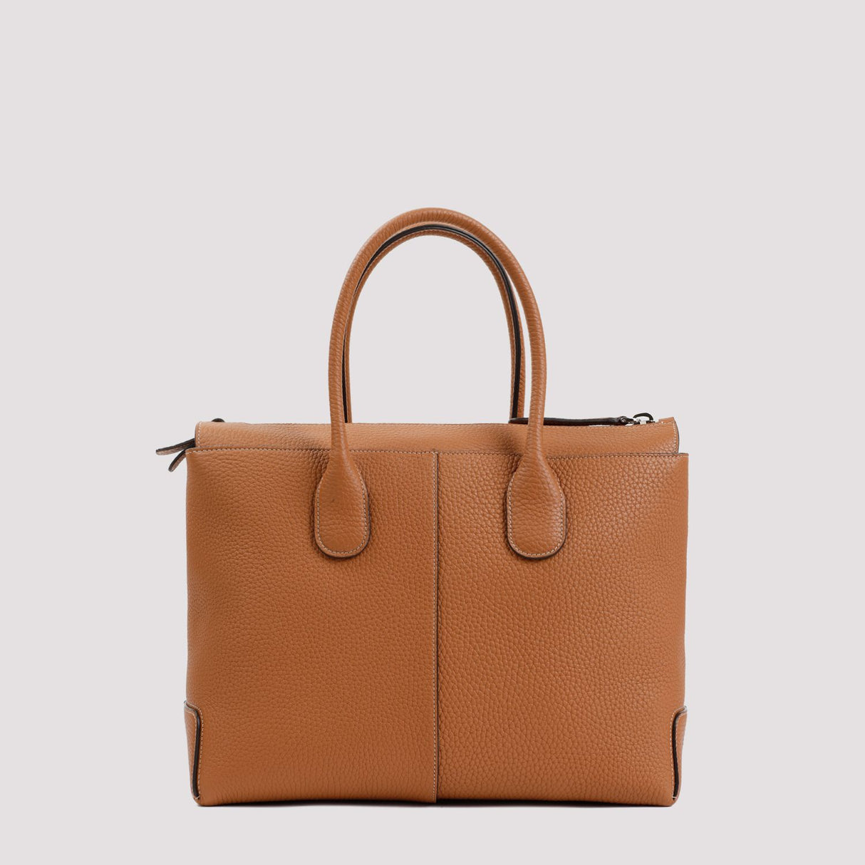 TOD'S Brown Grained Leather Handbag for Women - SS24