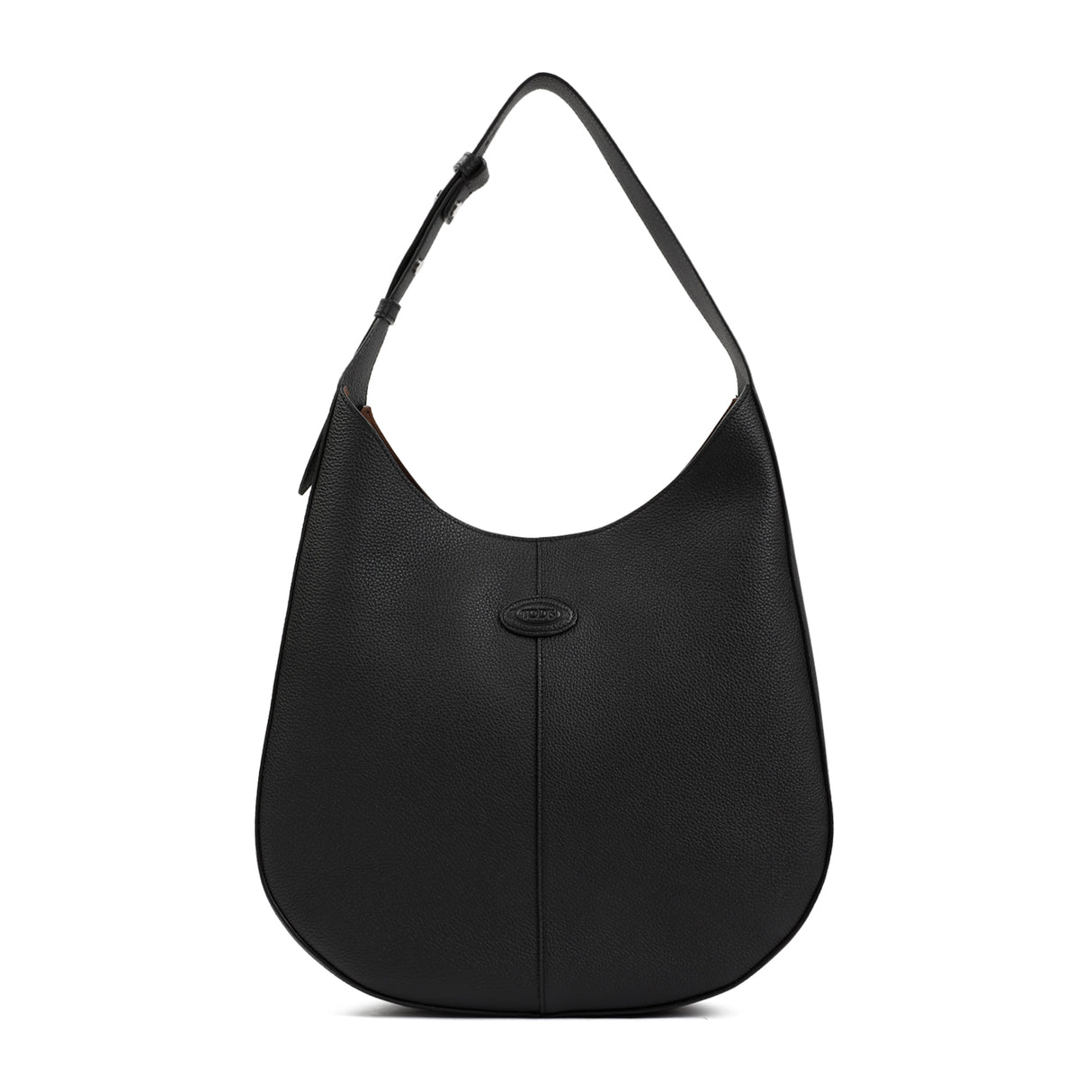 Grained Leather Women's Shoulder and Crossbody Bag - Black (SS24 Collection)