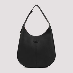 Grained Leather Women's Shoulder and Crossbody Bag - Black (SS24 Collection)