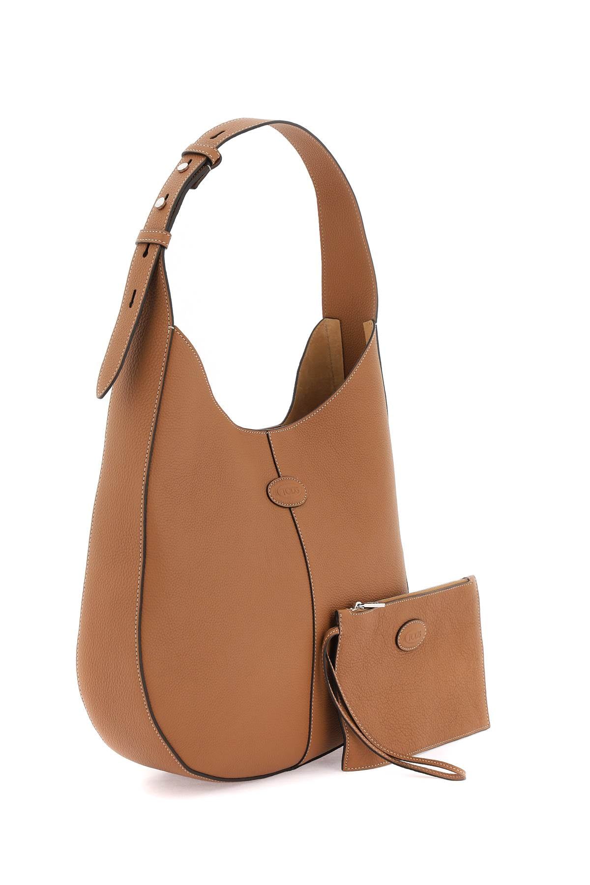 TOD'S Sophisticated Grained Leather Hobo Handbag for Women