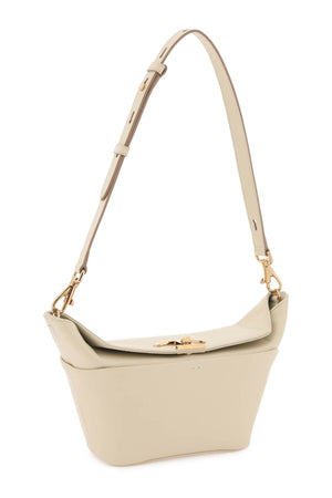 TOD'S Grey Leather Shoulder Bag with Gold Closure for Women
