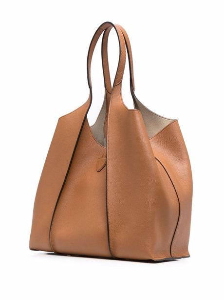 TOD'S Timeless Medium Leather Tote with Pouch