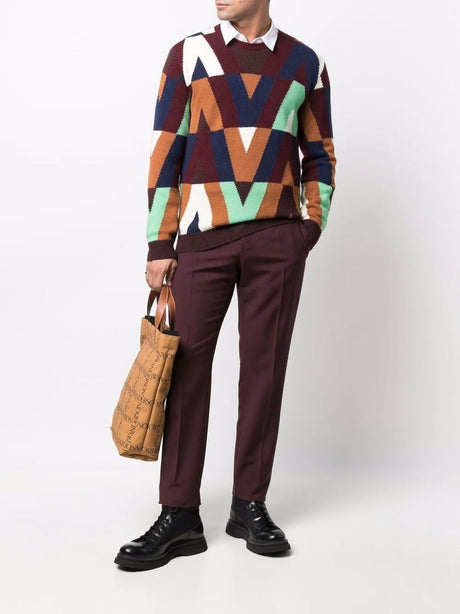VALENTINO Multicolor Knit Sweater for Men - SS22 Collection