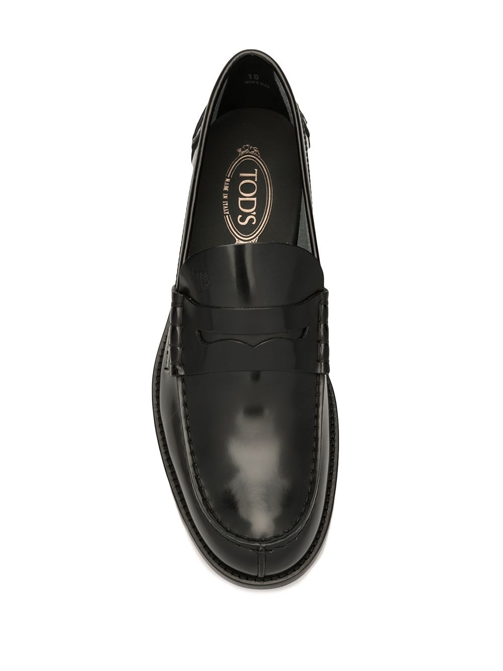 TOD'S Black Leather Loafers for Men