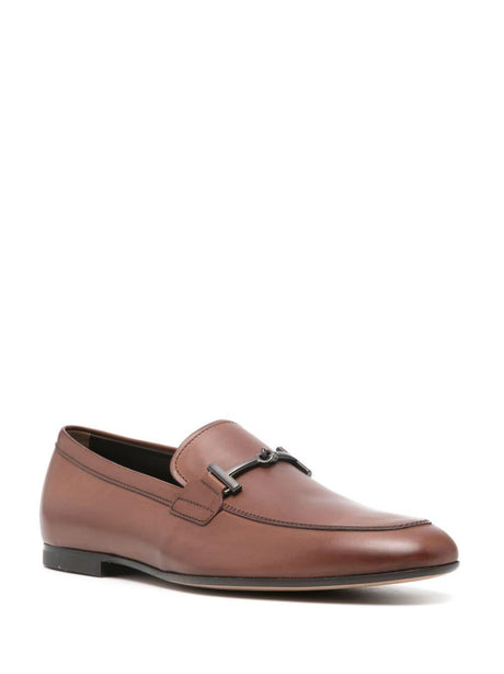 TOD'S Men's Brown Leather Moccasins for Spring/Summer 2024