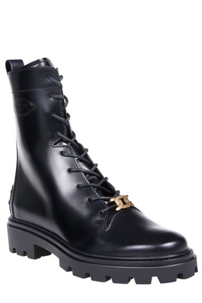 Giày boots da đen cổ điển cho phái nữ - Bộ sưu tập FW23