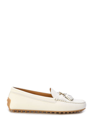 TOD'S White Leather Loafers for Women - SS24 Collection