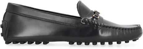 TOD'S Mini Chain Accent Leather Loafers