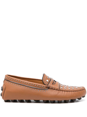 SS24 Slip-On Moccasins in Brown for Girls