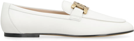 TOD'S White Leather Loafers for Women - SS23 Collection