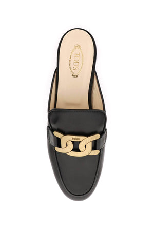 TOD'S Vintage-Chic Leather Slippers for the Modern Woman