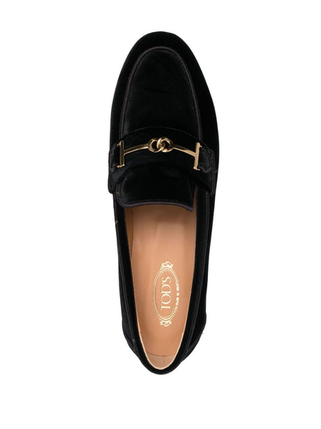 TOD'S Trendy Women's Black Laced up Shoes for 23FW