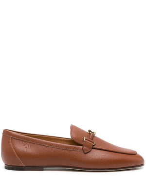 TOD'S Classic Brown Leather Loafers for Women