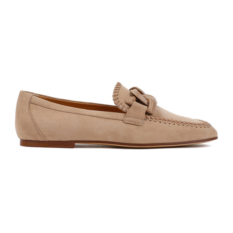 TOD'S Women's Nude & Neutrals Suede Leather Loafers
