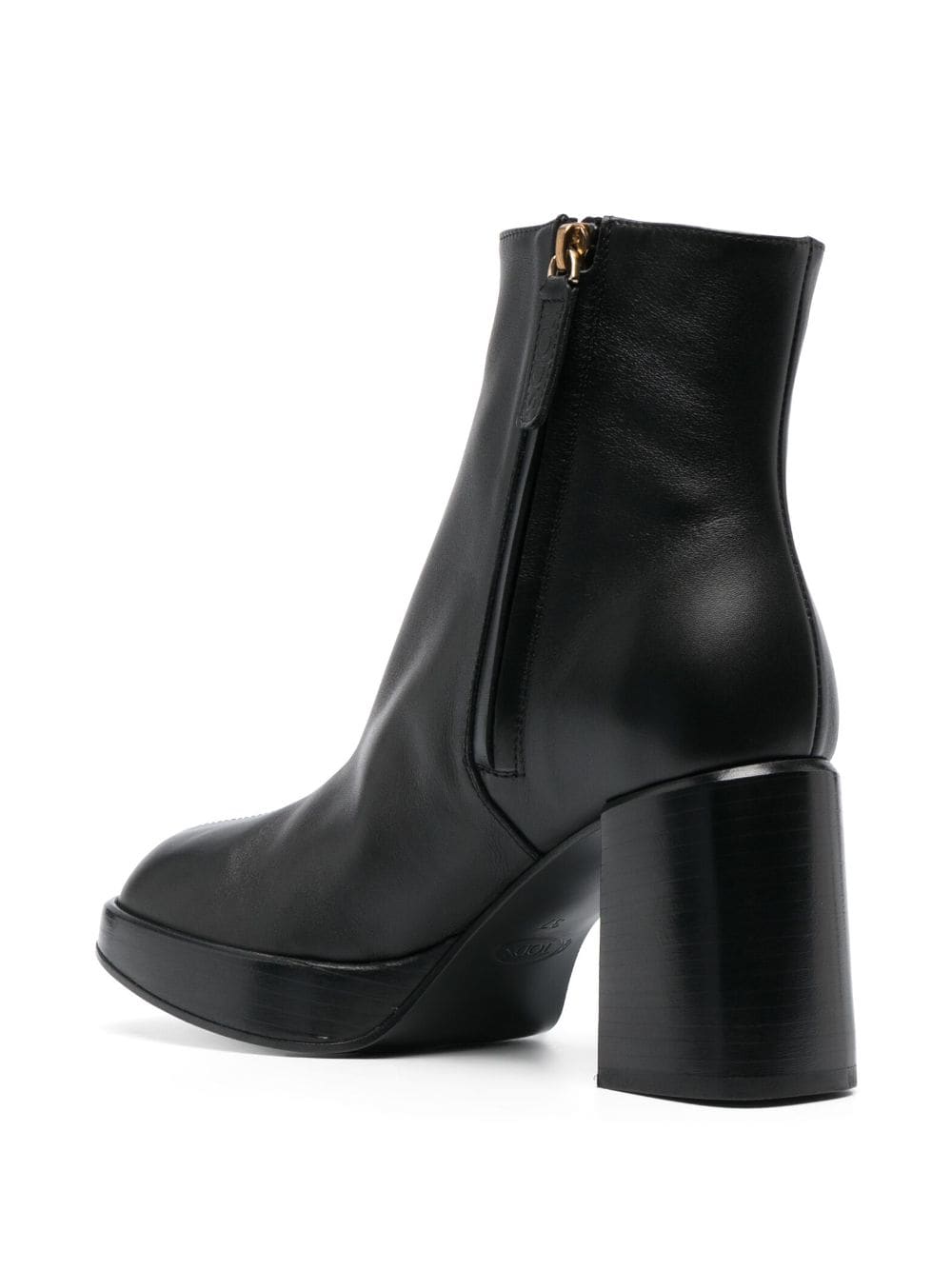 TOD'S Statement-Making Leather Square-Toe Boots for Women - FW23