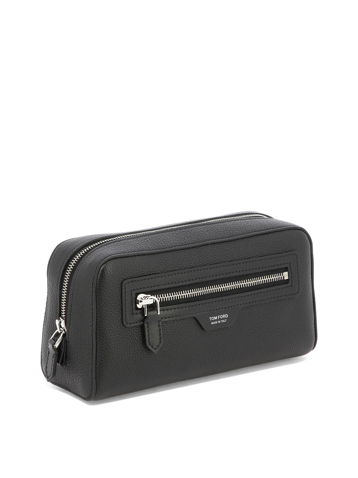TOM FORD Men's Black Leather Beauty Case for SS24