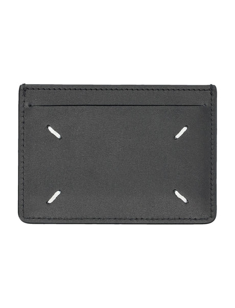 MAISON MARGIELA Black Leather Small Cardholder for Women - SS24