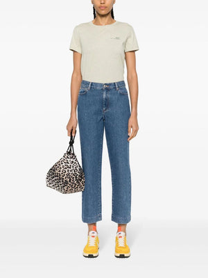 A.P.C. Blue Sailor High Rise Straight Leg Jeans for Women - SS24 Collection
