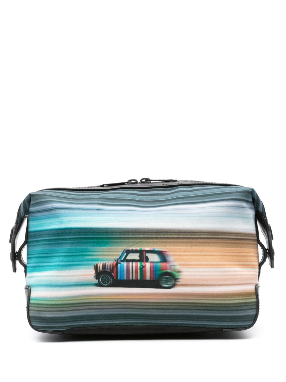 PAUL SMITH Recycled Printed Men's Beauty-Case with Debossed Logo